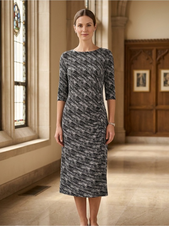 connected apparel Dresses & Skirts - Connected Apparel Size 12 Black & White  Sheath Dress
